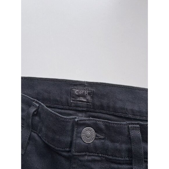 CITIZENS OF HUMANITY Drew Flounce Hem Black High Rise Cropped Jeans, Size 28 - Picture 13 of 16